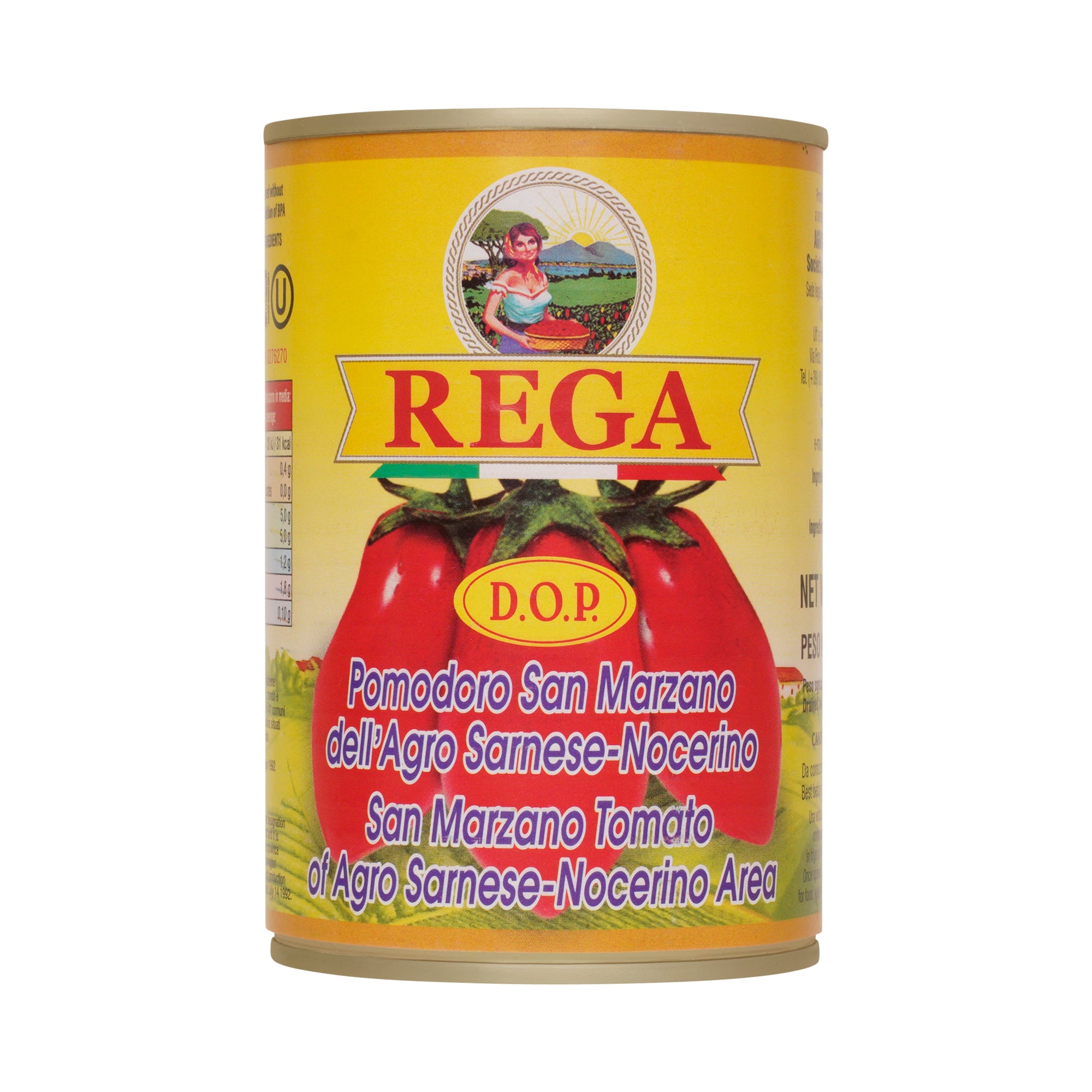 Rega - San Marzano DOP - Whole Peeled Plum Tomatoes - 400g