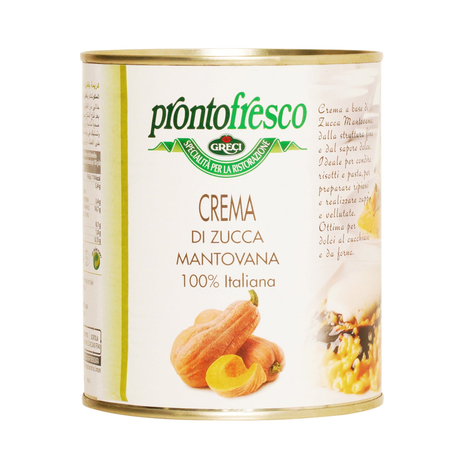 Greci Pronto Fresco - Crema di Zucca Mantovana Pumpkin Cream - 830g